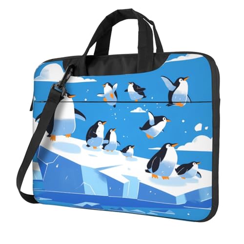WZYWHJ Pinguine auf dem Eisberg Prints Laptoptasche – mit weichem Innenfutter, mehreren Taschen – ideal für Männer, Reisen und Business, Schwarz, 14 inch WZYWHJ Pinguine auf dem Eisberg Prints Laptoptasche – mit weichem Innenfutter, mehreren Taschen – ideal für Männer, Reisen und Business, Schwarz, 14 inch von WZYWHJ