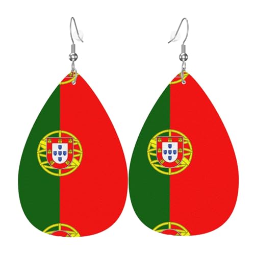 WZYWHJ Portugiesische Flagge Drucke Damen Leder Ohrringe Einfache Wassertropfen Anhänger Mode Urlaub Geschenk WZYWHJ Portugiesische Flagge Drucke Damen Leder Ohrringe Einfache Wassertropfen Anhänger Mode Urlaub Geschenk von WZYWHJ