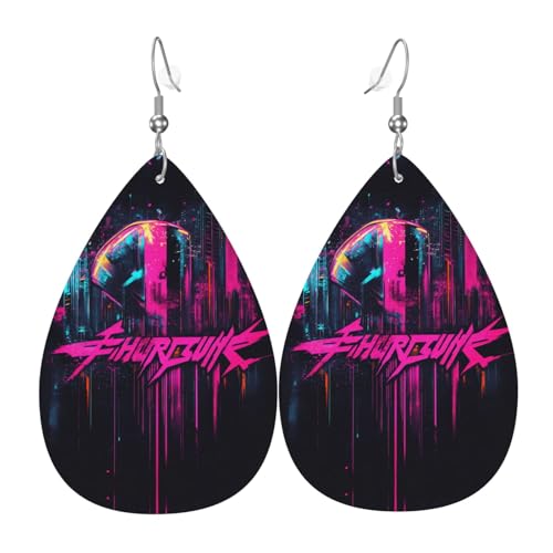 WZYWHJ Punk Slogan Prints Damen Leder Ohrringe Einfache Wassertropfen Anhänger Mode Urlaub Geschenk WZYWHJ Punk Slogan Prints Damen Leder Ohrringe Einfache Wassertropfen Anhänger Mode Urlaub Geschenk von WZYWHJ