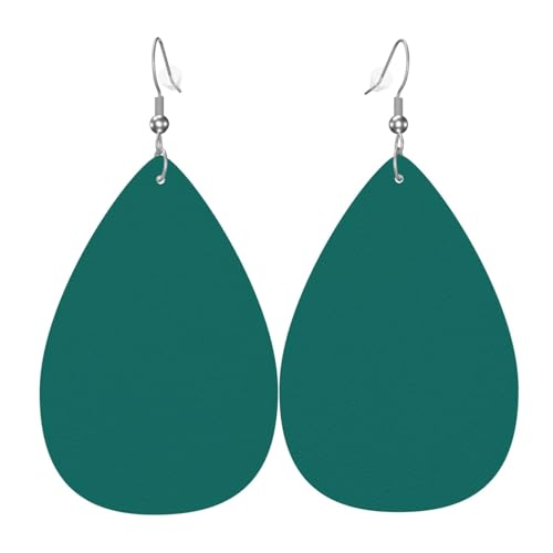 WZYWHJ Pure lime green Picture Damen Leder Ohrringe Einfache Wassertropfen Anhänger Mode Urlaub Geschenk von WZYWHJ