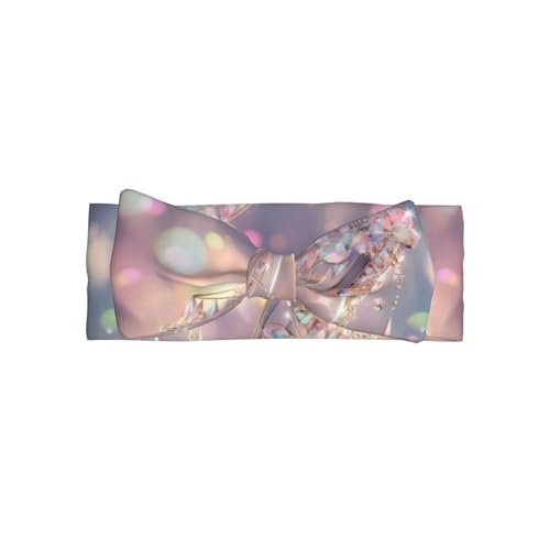 WZYWHJ Schöne Kristall-Schuhe mit Babyschleife und elastischem, weichem Haarschmuck für Neugeborene und Mädchen von WZYWHJ