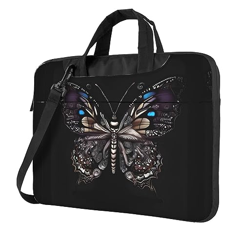WZYWHJ Science Butterfly Prints Laptoptasche – mit weichem Innenfutter, mehreren Taschen – ideal für Männer, Reisen und Business, Schwarz, 13 inch WZYWHJ Science Butterfly Prints Laptoptasche – mit weichem Innenfutter, mehreren Taschen – ideal für Männer, Reisen und Business, Schwarz, 13 inch von WZYWHJ