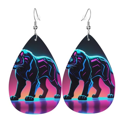 WZYWHJ Serielle Leopardenmuster Damen Leder Ohrringe Einfache Wassertropfen Anhänger Mode Urlaub Geschenk WZYWHJ Serielle Leopardenmuster Damen Leder Ohrringe Einfache Wassertropfen Anhänger Mode Urlaub Geschenk von WZYWHJ