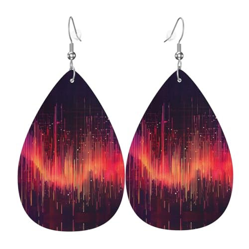 WZYWHJ Sonogram Prints Damen Leder Ohrringe Einfache Wassertropfen Anhänger Mode Urlaub Geschenk WZYWHJ Sonogram Prints Damen Leder Ohrringe Einfache Wassertropfen Anhänger Mode Urlaub Geschenk von WZYWHJ