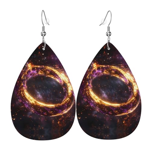 WZYWHJ Star Ring Universe Prints Damen Leder Ohrringe Einfache Wassertropfen Anhänger Mode Urlaub Geschenk WZYWHJ Star Ring Universe Prints Damen Leder Ohrringe Einfache Wassertropfen Anhänger Mode Urlaub Geschenk von WZYWHJ