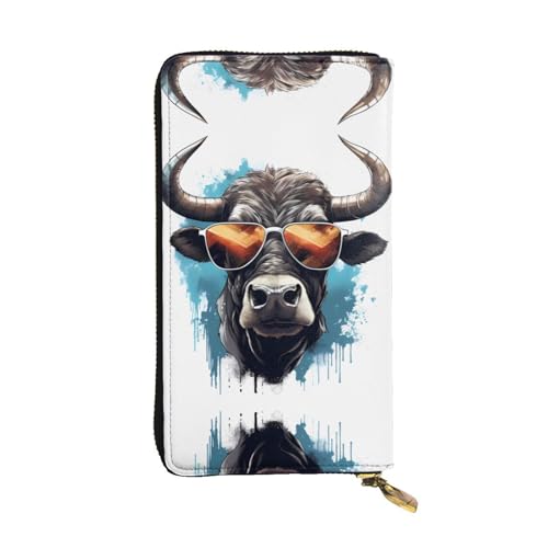 WZYWHJ Stilvolle, schöne Sonnenbrille aus Leder mit Kalbs-Druck, lange Clutch für Damen, strapazierfähiges Material, 12 Kartenfächer, Reißverschlussfächer WZYWHJ Stilvolle, schöne Sonnenbrille aus Leder mit Kalbs-Druck, lange Clutch für Damen, strapazierfähiges Material, 12 Kartenfächer, Reißverschlussfächer von WZYWHJ