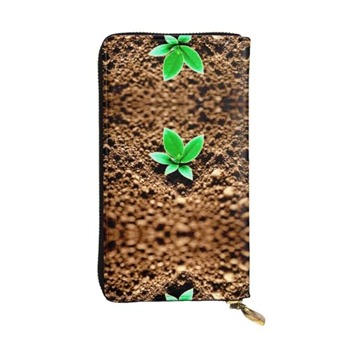 WZYWHJ Stilvolle Geldbörse aus Leder mit Blumenmotiv, lange Clutch für Damen, strapazierfähiges Material, 12 Kartenfächer, Reißverschlussfächer von WZYWHJ