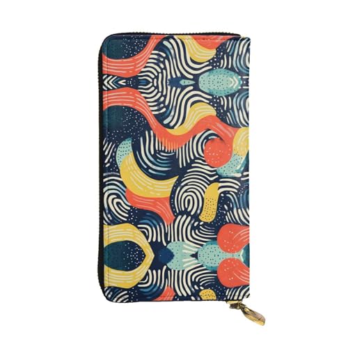 WZYWHJ Stilvolle Geldbörse aus Leder mit Zebramuster – lange Clutch für Damen, strapazierfähiges Material, 12 Kartenfächer, Reißverschlussfächer von WZYWHJ