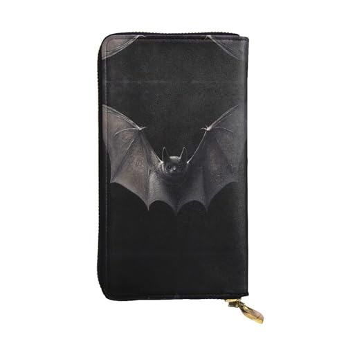 WZYWHJ Stilvolle Geldbörse aus bedrucktem Leder, lange Clutch für Damen, strapazierfähiges Material, 12 Kartenfächer, Reißverschlussfächer von WZYWHJ