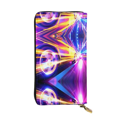 WZYWHJ Stilvolle Racing Speed Printing Leder Geldbörse - Lange Clutch für Damen, RDurable Material, 12 Kartenfächer, Reißverschlussfächer, Schwarz, Einheitsgröße, Schwarz , Einheitsgröße von WZYWHJ