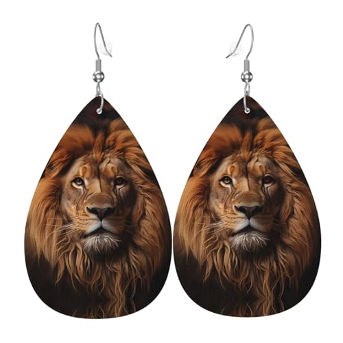 WZYWHJ The Lion's Gaze Picture Damen Leder Ohrringe Einfache Wassertropfen Anhänger Mode Urlaub Geschenk WZYWHJ The Lion's Gaze Picture Damen Leder Ohrringe Einfache Wassertropfen Anhänger Mode Urlaub Geschenk von WZYWHJ