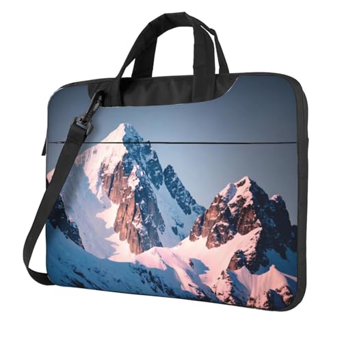 WZYWHJ Top of the Snowy Mountain Laptoptasche mit weichem Innenfutter, mehreren Taschen, ideal für Herren, Reisen und Business von WZYWHJ