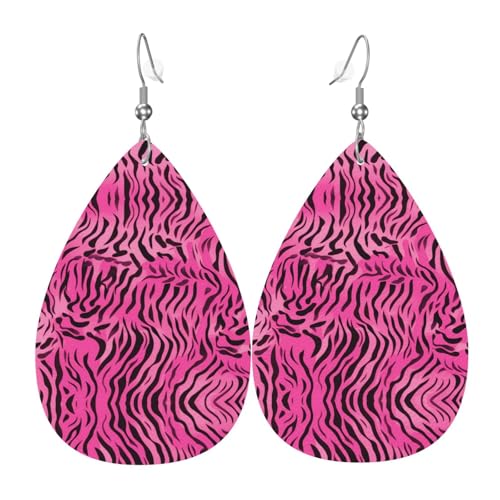 WZYWHJ Zebra Tiger Leopard Rosa Drucke Damen Leder Ohrringe Einfache Wassertropfen Anhänger Mode Urlaub Geschenk WZYWHJ Zebra Tiger Leopard Rosa Drucke Damen Leder Ohrringe Einfache Wassertropfen Anhänger Mode Urlaub Geschenk von WZYWHJ