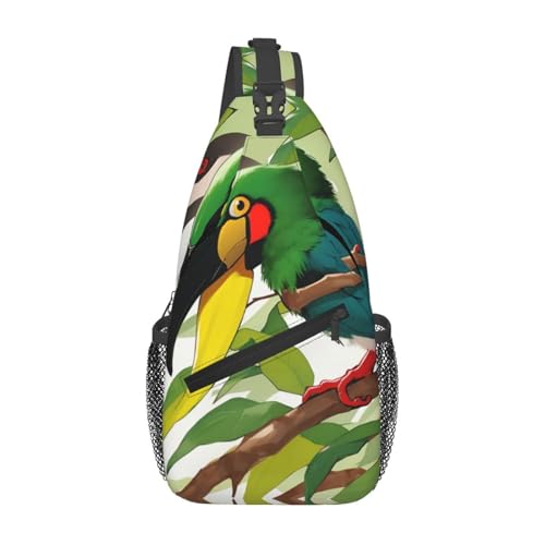 WZYWHJ toucantropical Herren-Umhängetasche mit Schnabeldruck, lässig, mit hoher Speicherkapazität und verstellbarem Schultergurt von WZYWHJ