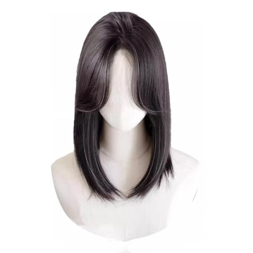 Haarteile 30 cm/12 Zoll kurze Spitzenperücken, leimlose Perücke, hitzebeständige Faser, synthetische Perücken für Frauen, Lace-Front-Perücke für die tägliche Party Perücke von WZYYCV