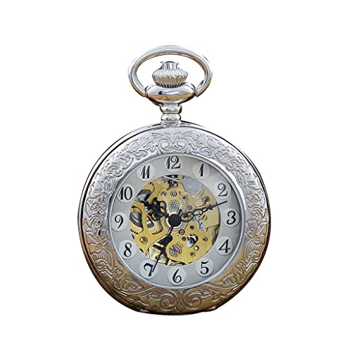 WZYYCV Herren Taschenuhr Mechanische Taschenuhr Taschenuhr Vintage Taschenuhrgeeignet Für Geburtstagsgeschenke Mechanisch Taschenuhr von WZYYCV