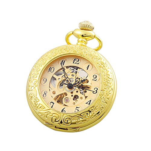 WZYYCV Herren Taschenuhr Mechanische Taschenuhr Taschenuhr Vintage Taschenuhrgeeignet Für Geburtstagsgeschenke Mechanisch Taschenuhr von WZYYCV