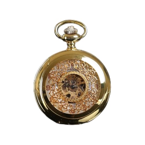 WZYYCV Herren Taschenuhr Taschenuhr Gürtelkette Vollautomatische Mechanische Taschenuhr Retro Flip Taschenuhr Digitale Taschenuhr Mechanisch Taschenuhr von WZYYCV
