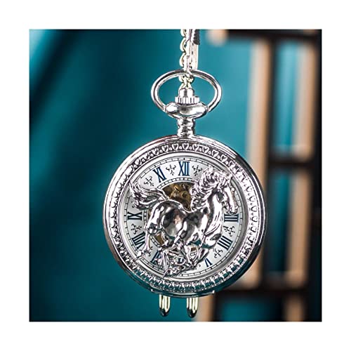 WZYYCV Herren Taschenuhr Taschenuhr Klassische Vintage Taschenuhr Automatik Mechanische Taschenuhr Klapptaschenuhr Mechanisch Taschenuhr von WZYYCV