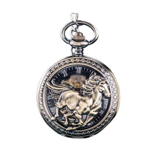 WZYYCV Herren Taschenuhr Taschenuhr Klassische Vintage Taschenuhr Automatik Mechanische Taschenuhr Klapptaschenuhr Mechanisch Taschenuhr von WZYYCV