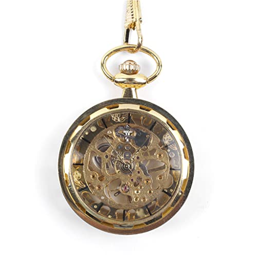 WZYYCV Herren Taschenuhr Taschenuhr Mechanische Taschenuhr Hohltaschenuhr Taschenuhr Ohne Kappe Geeignet Mechanisch Taschenuhr von WZYYCV