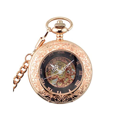 WZYYCV Herren Taschenuhr Taschenuhr Multifunktionale Taschenuhr Flip Vintage Taschenuhr Hohltaschenuhr Geeignet Für Geburtstag Mechanisch Taschenuhr von WZYYCV