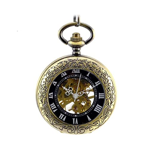 WZYYCV Herren Taschenuhr Taschenuhr Multifunktionale Taschenuhr Flip Vintage Taschenuhr Hohltaschenuhr Geeignet Für Geburtstag Mechanisch Taschenuhr von WZYYCV