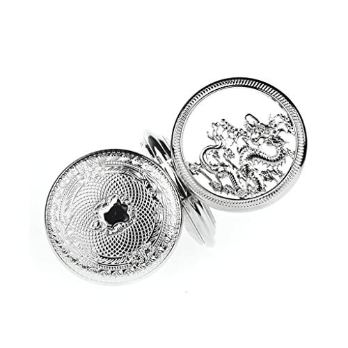 WZYYCV Herren Taschenuhr Taschenuhr Retro Manuelle Mechanische Taschenuhr Doppelseitige Klapptaschenuhr Geeignet Für Geburtstage Mechanisch Taschenuhr von WZYYCV