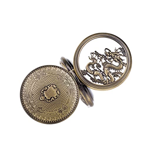 WZYYCV Herren Taschenuhr Taschenuhr Retro Manuelle Mechanische Taschenuhr Doppelseitige Klapptaschenuhr Geeignet Für Geburtstage Mechanisch Taschenuhr von WZYYCV