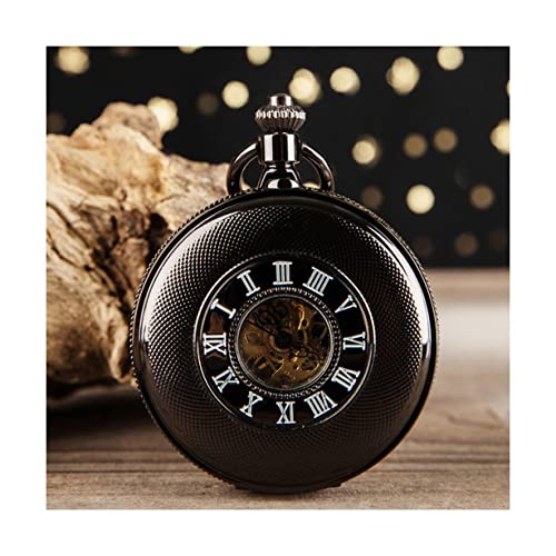 WZYYCV Herren Taschenuhr Taschenuhr Skeleton Roman Mechanische Taschenuhr Vintage Flip Taschenuhr Mit Kette Mechanisch Taschenuhr von WZYYCV