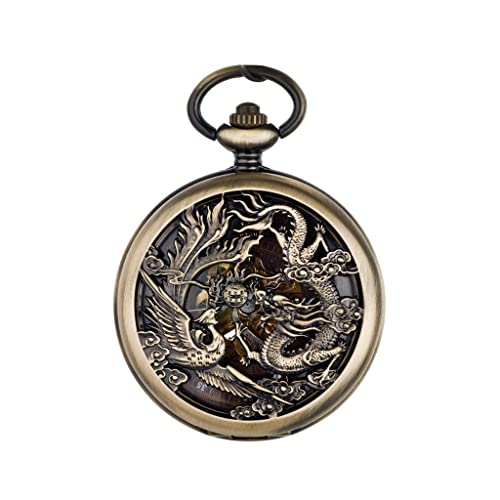 WZYYCV Herren Taschenuhr Vintage Taschenuhr Mechanische Taschenuhr Klassische Klapptaschenuhr Passende Geschenke Zum Geburtstag Mechanisch Taschenuhr von WZYYCV