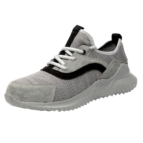 Sicherheitsschuhe Herren Arbeitsschuhe Herren Leicht Atmungsaktiv Stahlkappenschuhe Wasserdicht Unisex Sneaker EU 36-44 von WaKsazlz