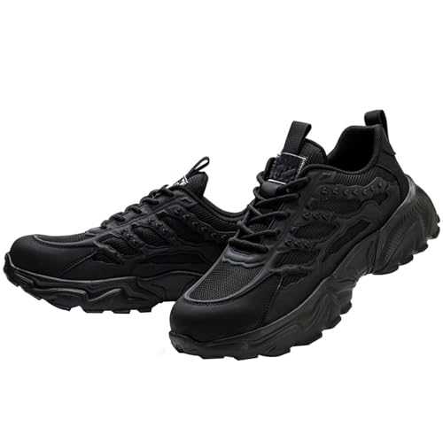 Sicherheitsschuhe Herren Arbeitsschuhe Leicht Atmungsaktiv Stahlkappenschuhe Unisex Sneaker Wasserdicht rutschfest EU 38-45 von WaKsazlz