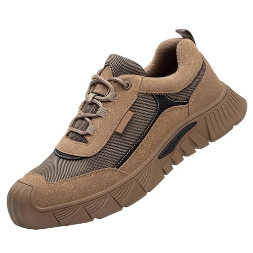 Sicherheitsschuhe Herren Arbeitsschuhe Leicht Atmungsaktiv Stahlkappenschuhe Wasserdicht Unisex Sneaker EU 36-47 von WaKsazlz