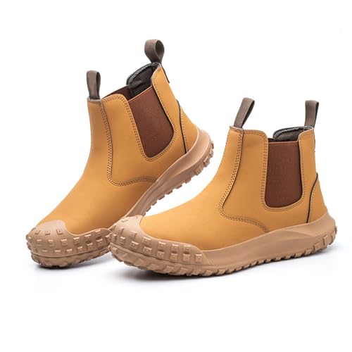 Sicherheitsschuhe Herren Arbeitsschuhe Warm & Wasserdicht Arbeitsstiefel mit Stahlkappe Anti-Smashing Bequem EU 38-46 von WaKsazlz