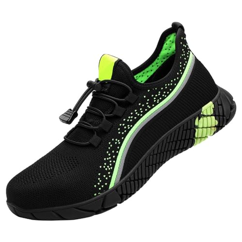 WaKsazlz Arbeitsschuhe Herren Sicherheitsschuhe Atmungsaktive rutschfeste Leichte Stahlkappenschuhe Mode Sneaker von WaKsazlz