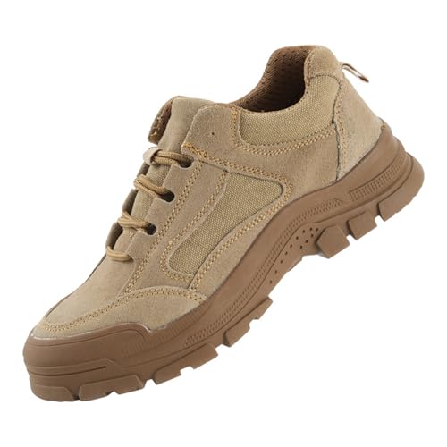 WaKsazlz Arbeitsschuhe Herren Sicherheitsschuhe Atmungsaktive rutschfeste Stahlkappenschuhe Bequeme Leichte Anti-Smashing Mode-Numeric_36 von WaKsazlz