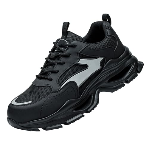 WaKsazlz Arbeitsschuhe Herren Sicherheitsschuhe Atmungsaktive rutschfeste Stahlkappenschuhe Bequeme Leichte Anti-Smashing Mode-Numeric_40 von WaKsazlz