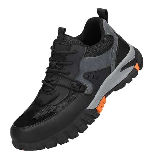 WaKsazlz Arbeitsschuhe Herren Sicherheitsschuhe Atmungsaktive rutschfeste Stahlkappenschuhe Leichte Anti-Smashing -Numeric_45 von WaKsazlz
