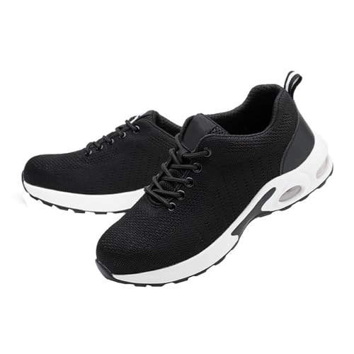 WaKsazlz Arbeitsschuhe Herren Sicherheitsschuhe Damen Leicht Stahlkappenschuhe rutschfeste Arbeitsturnschuhe mit Stahlkappe-Numeric_41 von WaKsazlz