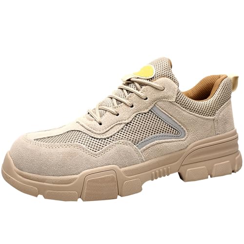 WaKsazlz Arbeitsschuhe Herren Sicherheitsschuhe rutschfeste Leichte Stahlkappenschuhe Anti-Smashing Mode-Numeric_38 von WaKsazlz