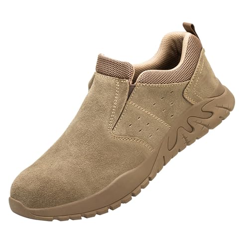 WaKsazlz Arbeitsschuhe Herren Sicherheitsschuhe rutschfeste Leichte Stahlkappenschuhe Bequeme Anti-Smashing Mode-Numeric_40 von WaKsazlz