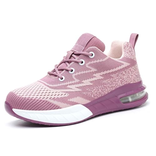 WaKsazlz Arbeitsschuhe Sicherheitsschuhe Damen Leicht Stahlkappenschuhe rutschfeste Arbeitsturnschuhe Atmungsaktiv mit Stahlkappe-Numeric_35 von WaKsazlz
