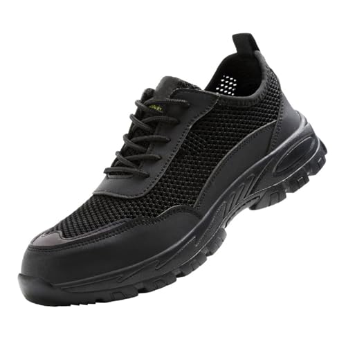 WaKsazlz Sicherheitsschuhe Arbeitsschuhe Herren Damen Leicht Stahlkappenschuhe Sportlich Schutzschuhe rutschfeste Atmungsaktiv -Numeric_47 von WaKsazlz