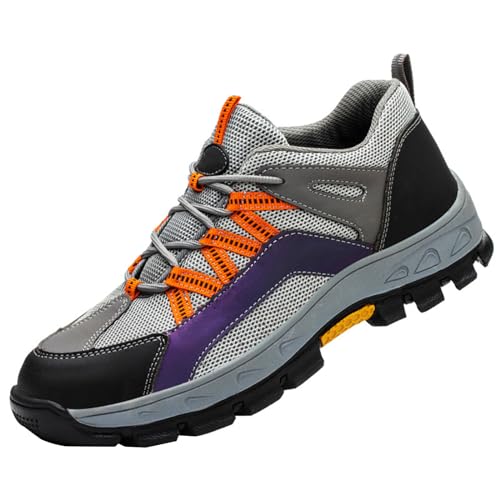 WaKsazlz Sicherheitsschuhe Herren Arbeitsschuhe Arbeitsturnschuhe Leicht Komfort Stahlkappenschuhe Mode Anti-Smashing -Numeric_41 von WaKsazlz