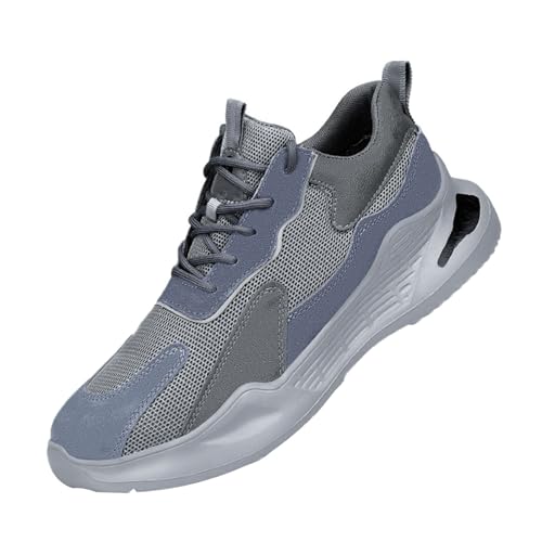 WaKsazlz Sicherheitsschuhe Herren Arbeitsschuhe Arbeitsturnschuhe Leicht Komfort Stahlkappenschuhe Mode Anti-Smashing -Numeric_43 von WaKsazlz