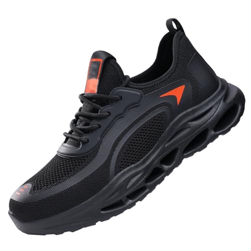 WaKsazlz Sicherheitsschuhe Herren Arbeitsschuhe Atmungsaktiv Stahlkappenschuhe Leicht Unisex Sneaker mit Stahlkappe-Numeric_42 von WaKsazlz