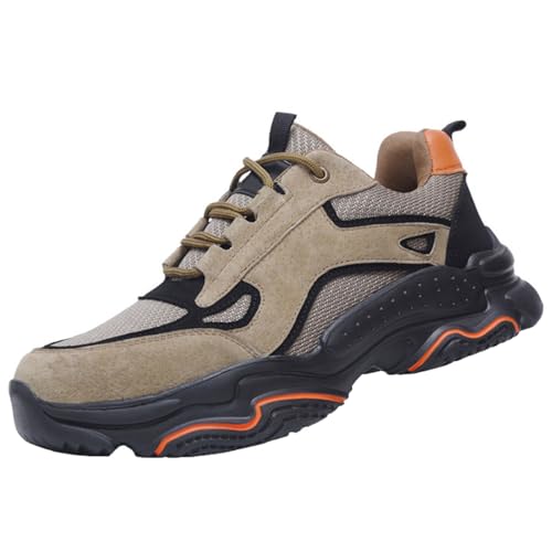 WaKsazlz Sicherheitsschuhe Herren Arbeitsschuhe Leicht Mode Stahlkappe Arbeitsturnschuhe Anti-Smashing Bequem Atmungsaktiv -Numeric_40 von WaKsazlz