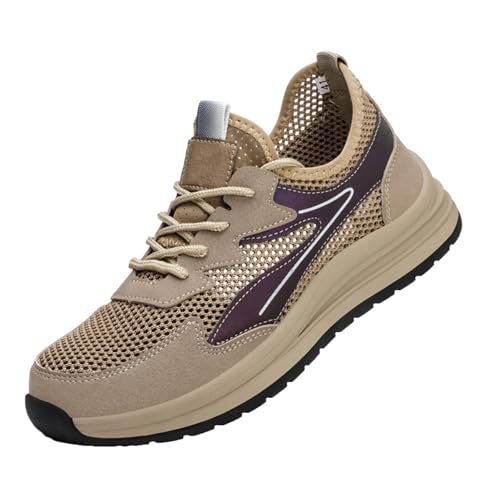 WaKsazlz Sicherheitsschuhe Herren Leicht Arbeitsschuhe Schutzschuhe Atmungsaktiv Sportlich Damen Stahlkappenschuhe -Numeric_45 von WaKsazlz