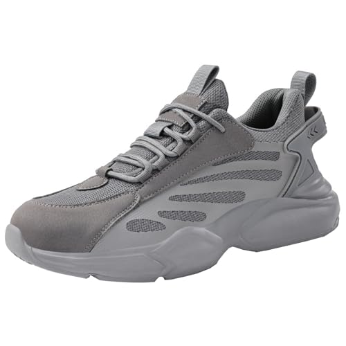 WaKsazlz Sicherheitsschuhe Herren Leicht Arbeitsschuhe Stahlkappe Sportlich Sneakers Anti-Smashing Bequem EU 37-46 von WaKsazlz